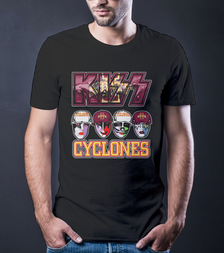 Kiss Iowa State Cyclones Faces T-Shirt