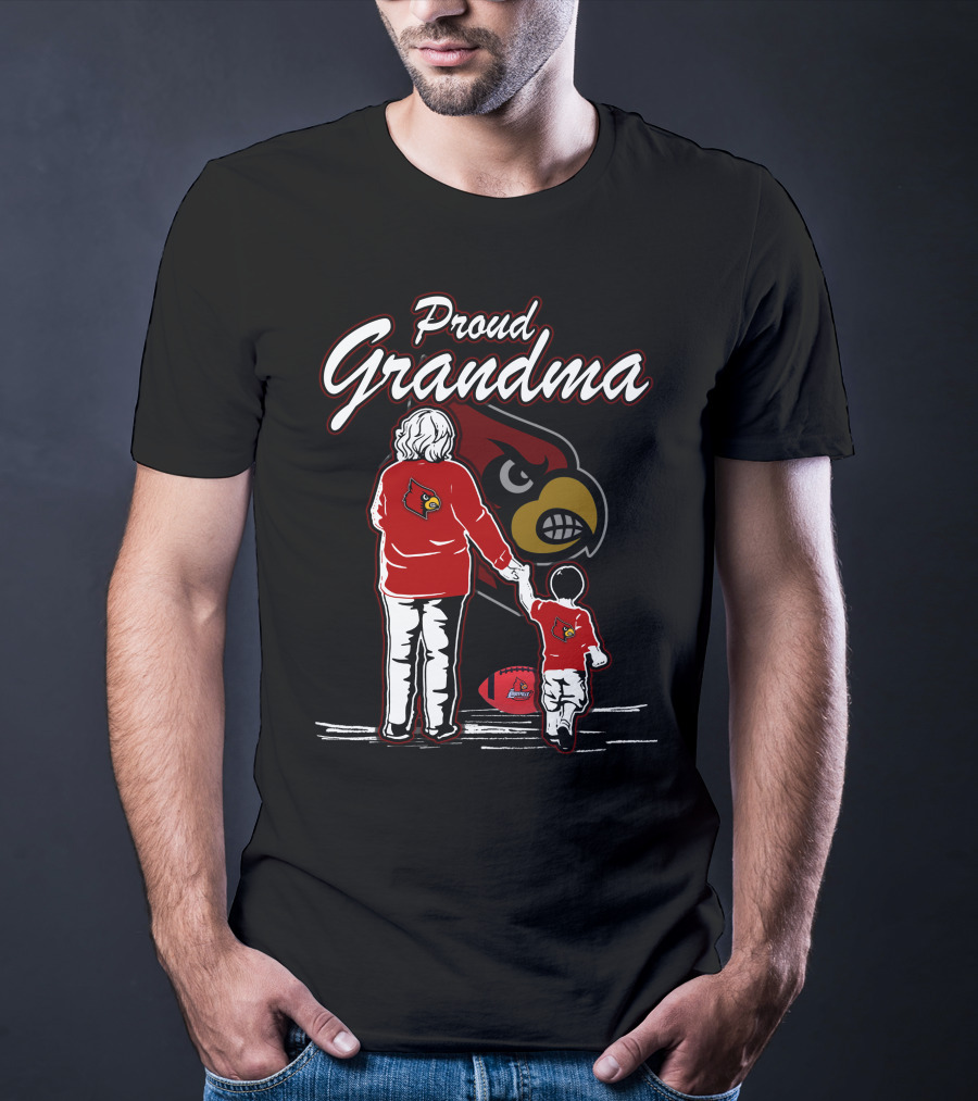 Proud Grandma Louisville Cardinals Football Family Cardinals T-Shirt