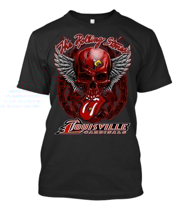 The Rolling Stones Louisville Cardinals Skull With Wings And Tongue T-Shirt