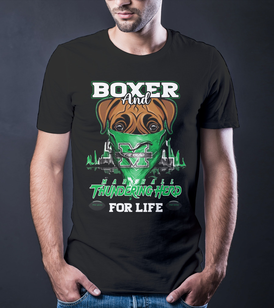 Boxer And Marshall Thundering Herd For Life The Herd T-Shirt