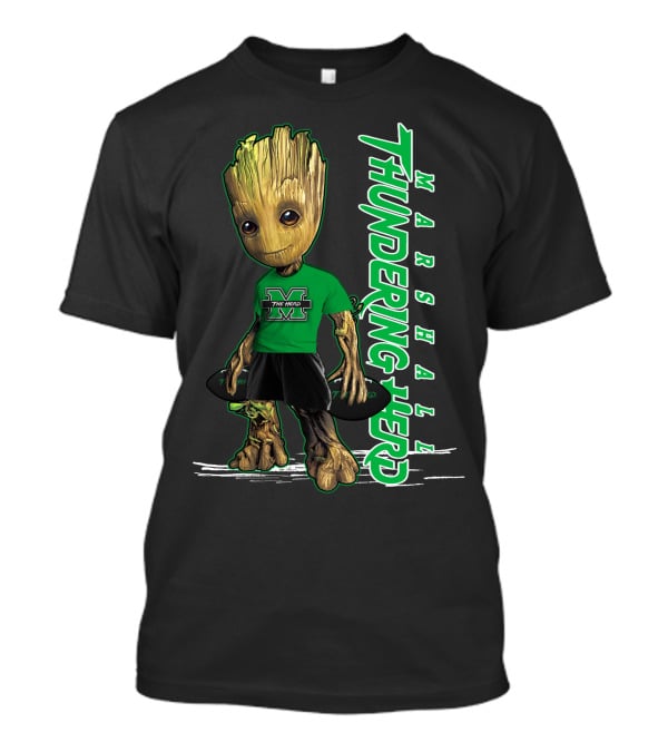 Groot Marshall Thundering Herd M Logo Character T-Shirt