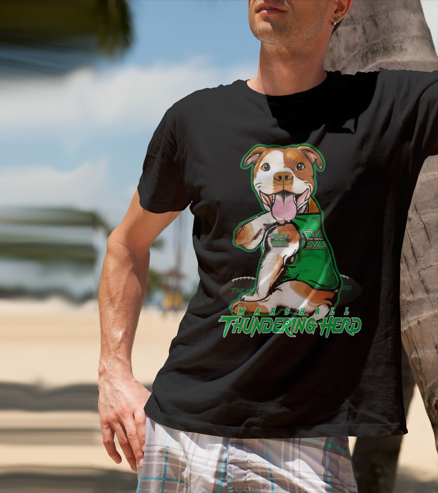 Marshall Thundering Herd Pittbull Mascot T-Shirt