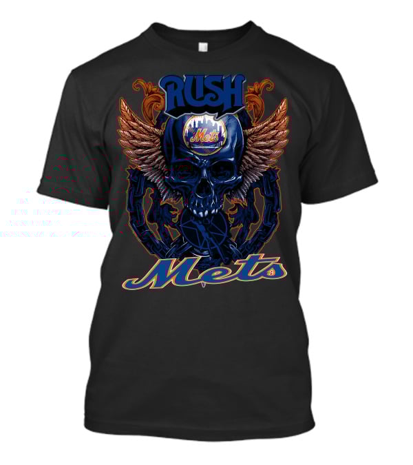 Rush Mets Skull Wings T-Shirt