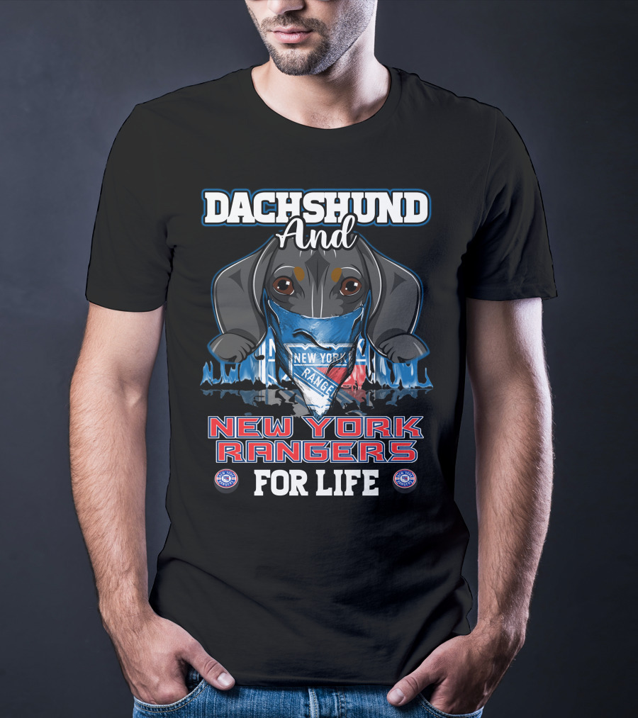 Dachshund And New York Rangers For Life T-Shirt