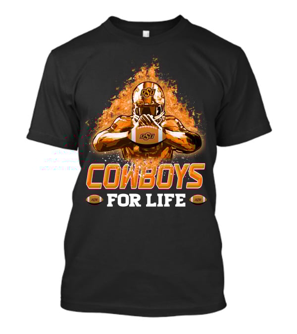 OSU Cowboys For Life Football T-Shirt