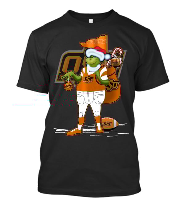 Grinchxmas Oklahoma State Cowboys OSU Football Holiday Cheer T-Shirt