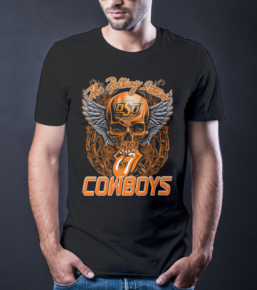 The Rolling Stones Osu Cowboys Skull Wings T-Shirt