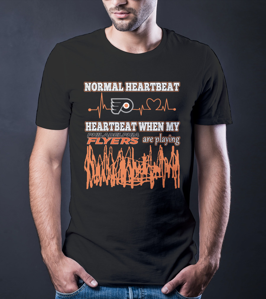 Normal Heartbeat Heartbeat When My Philadelphia Flyers Are Playing T-Shirt