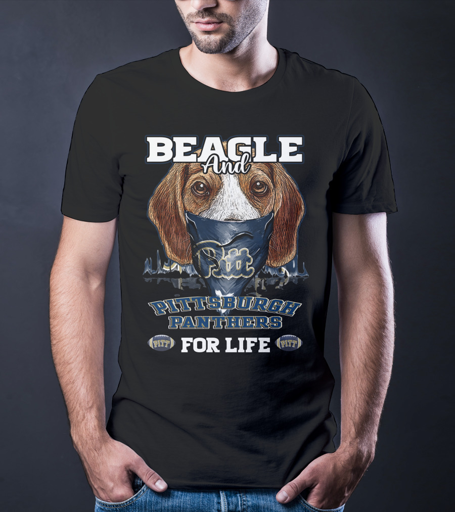 Beagle And Pittsburgh Panthers Pitt For Life T-Shirt