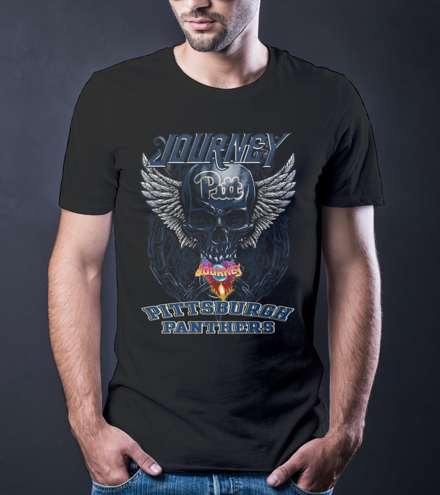 Journey Pitt Pittsburgh Panthers Skull Wings T-Shirt
