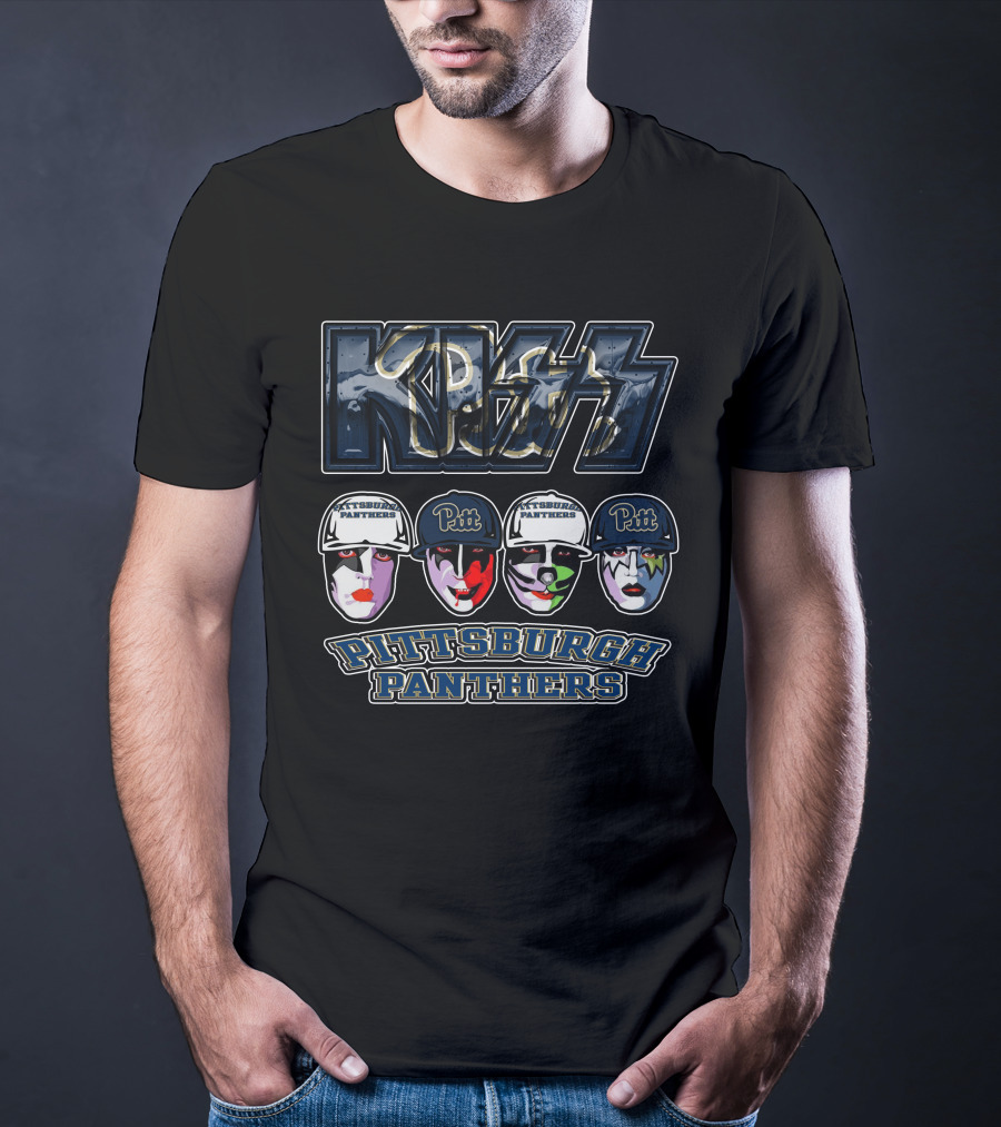 Kiss Pittsburgh Panthers Pitt Faces T-Shirt
