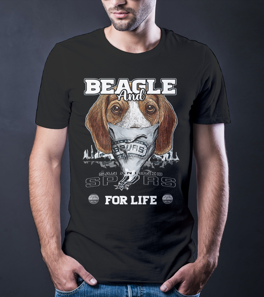 Beagle And San Antonio Spurs For Life T-Shirt