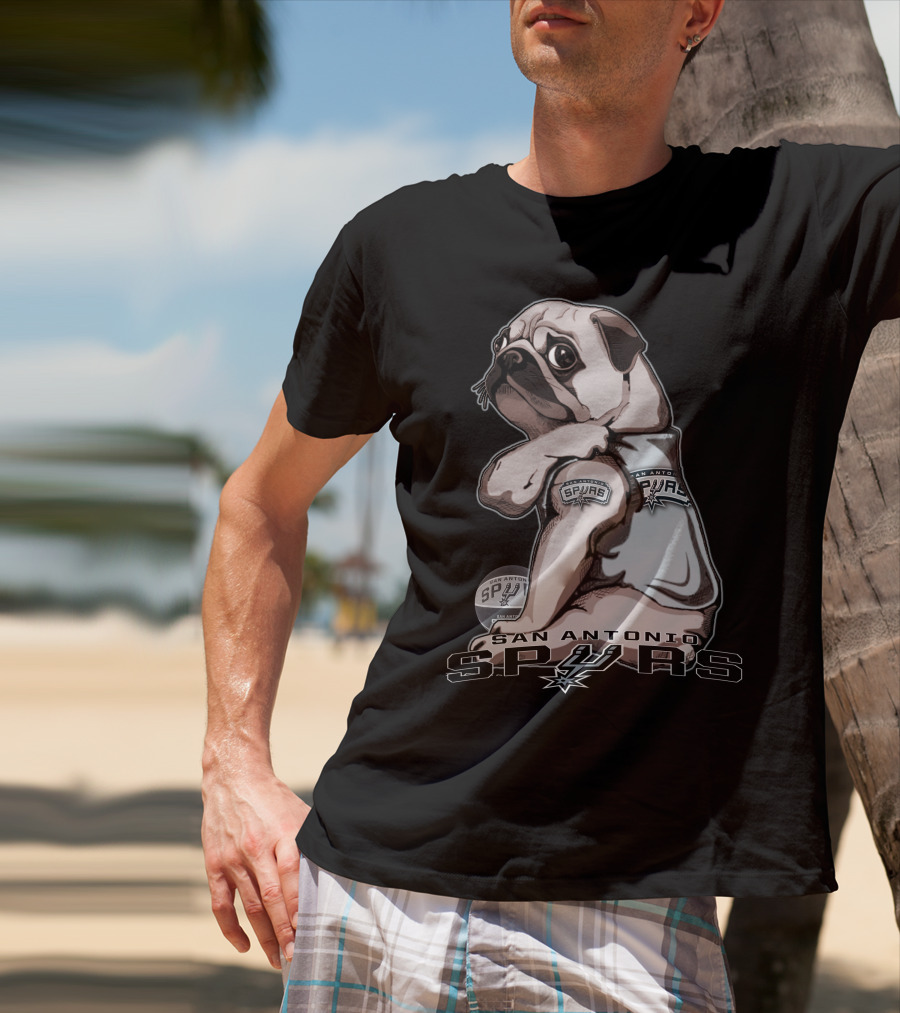 San Antonio Spurs Pug T-Shirt