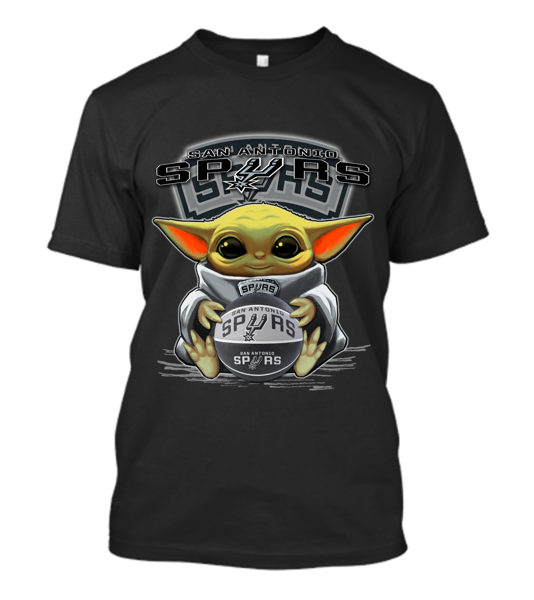 San Antonio Spurs Yoda Spurs Ball T-Shirt