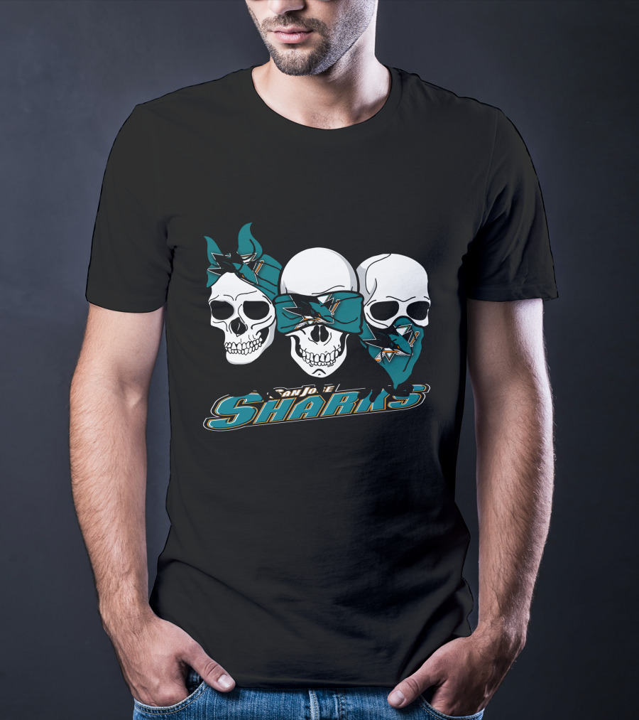 3 Skull San Jose Sharks T-Shirt