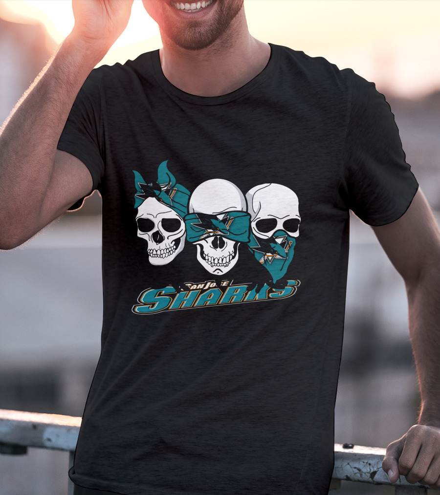 3 Skull San Jose Sharks T-Shirt
