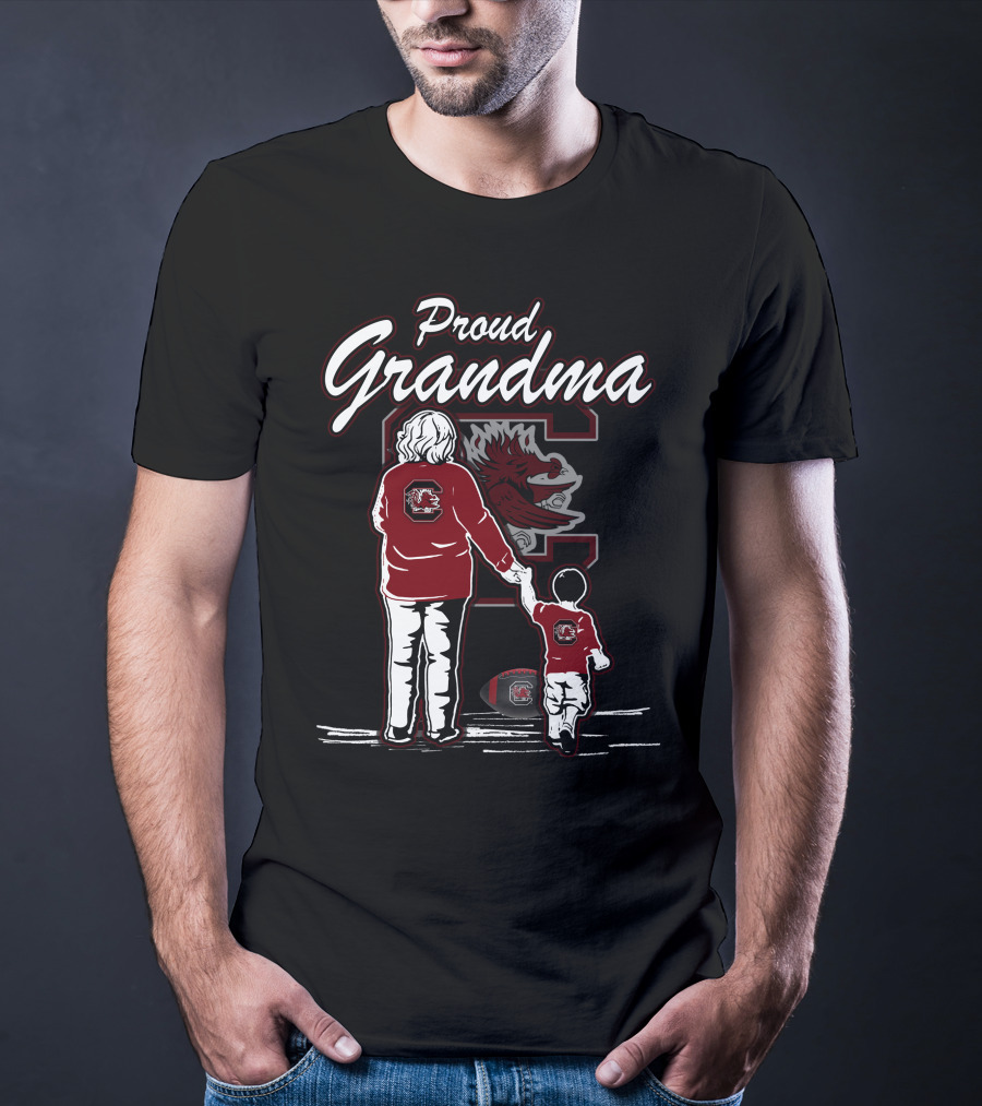 Proud Grandma South Carolina Gamecocks Football Fan Family T-Shirt