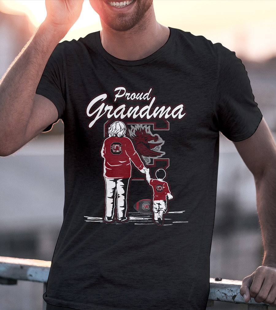 Proud Grandma South Carolina Gamecocks Football Fan Family T-Shirt