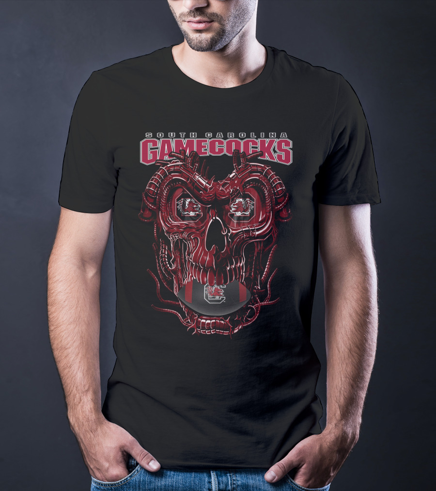South Carolina Gamecocks Dragonskull Football T-Shirt