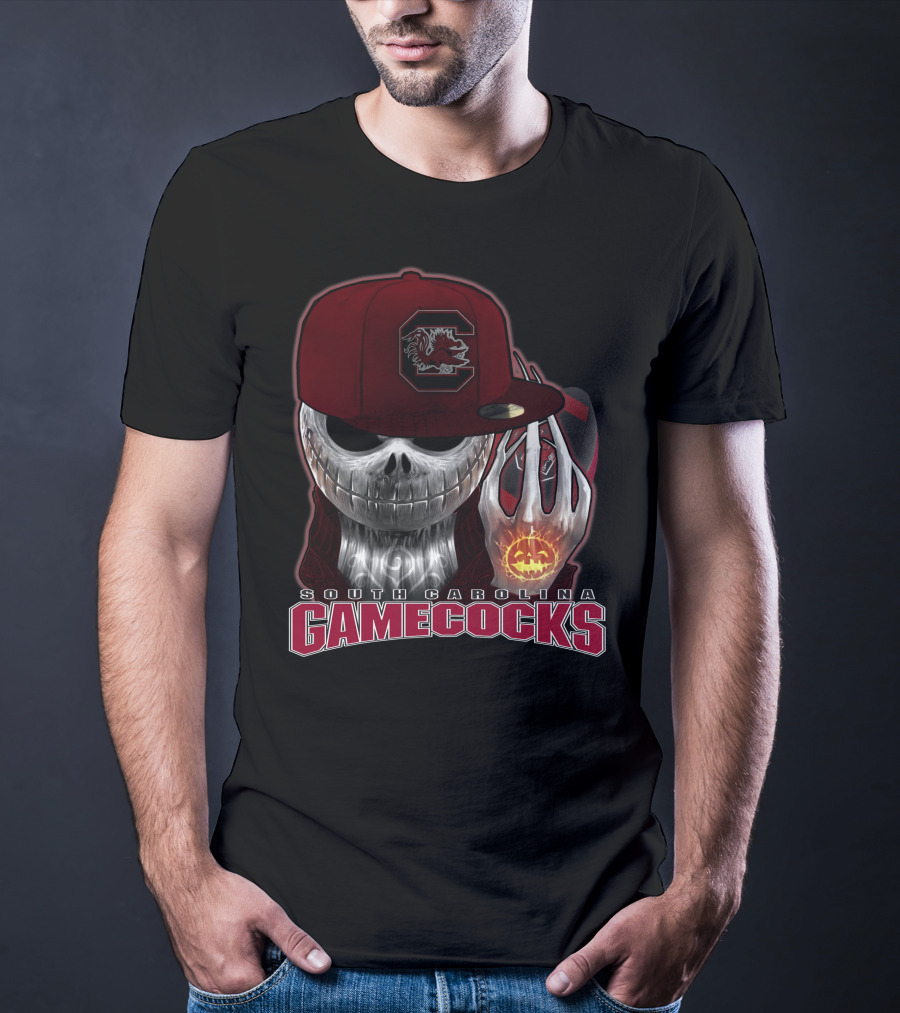 South Carolina Gamecocks Jackskull Halloween T-Shirt