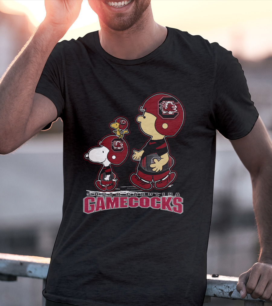 Snoopy Woodstock South Carolina Gamecocks Football Team T-Shirt