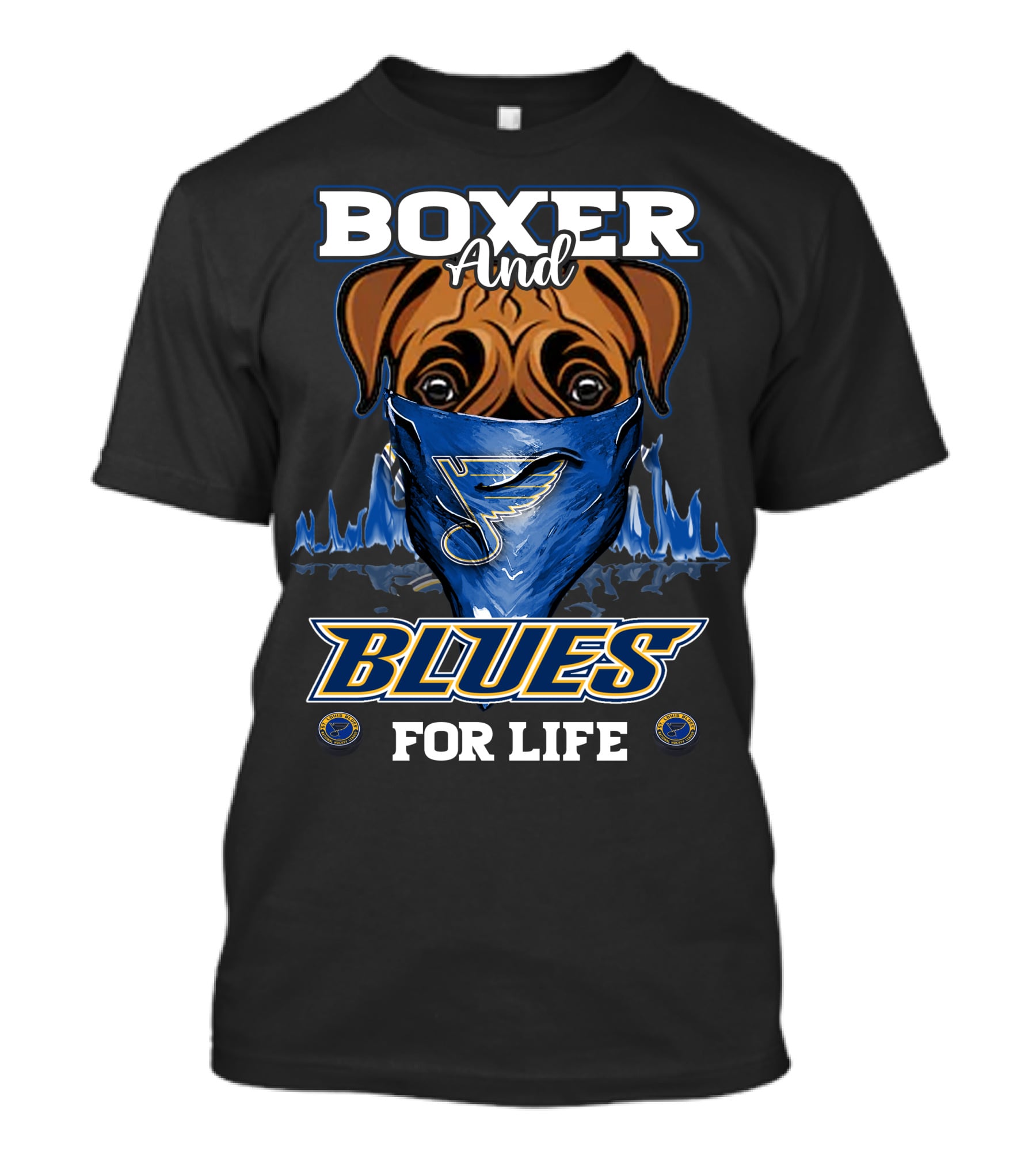 Boxer And Blues For Life St. Louis Blues T-Shirt