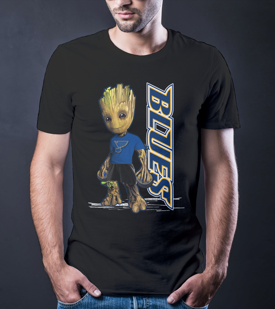 Groot St. Louis Blues NHL Character Crossover T-Shirt