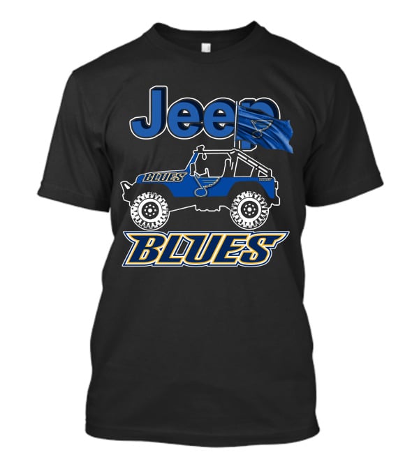 Jeep St. Louis Blues Flag And Vehicle Fan Gear T-Shirt
