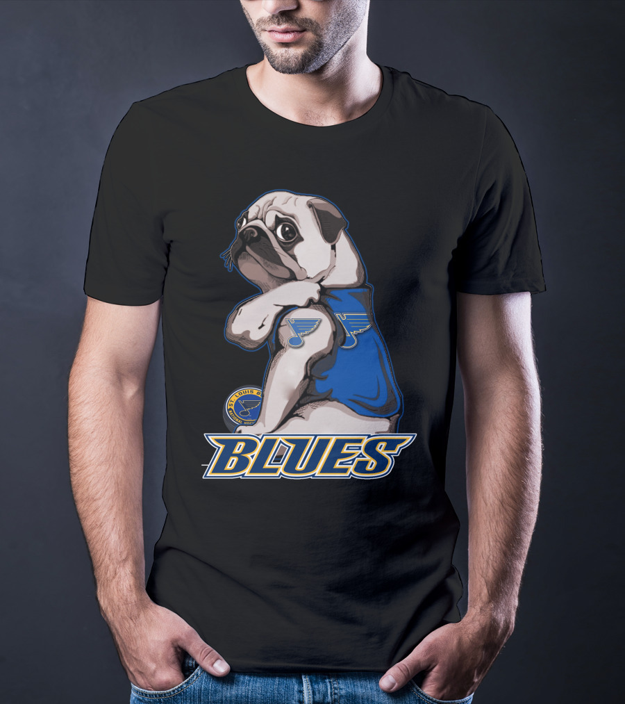 Pug St. Louis Blues Hockey Fan T-Shirt