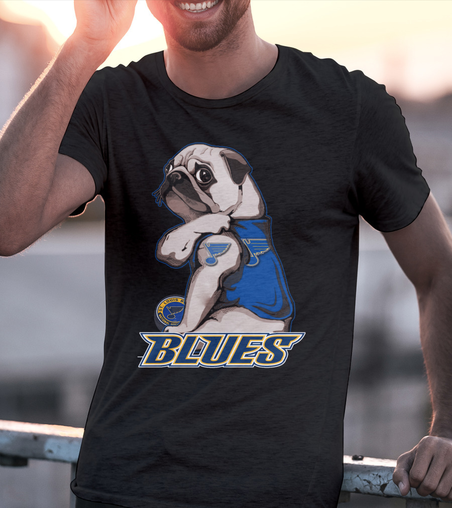 Pug St. Louis Blues Hockey Fan T-Shirt