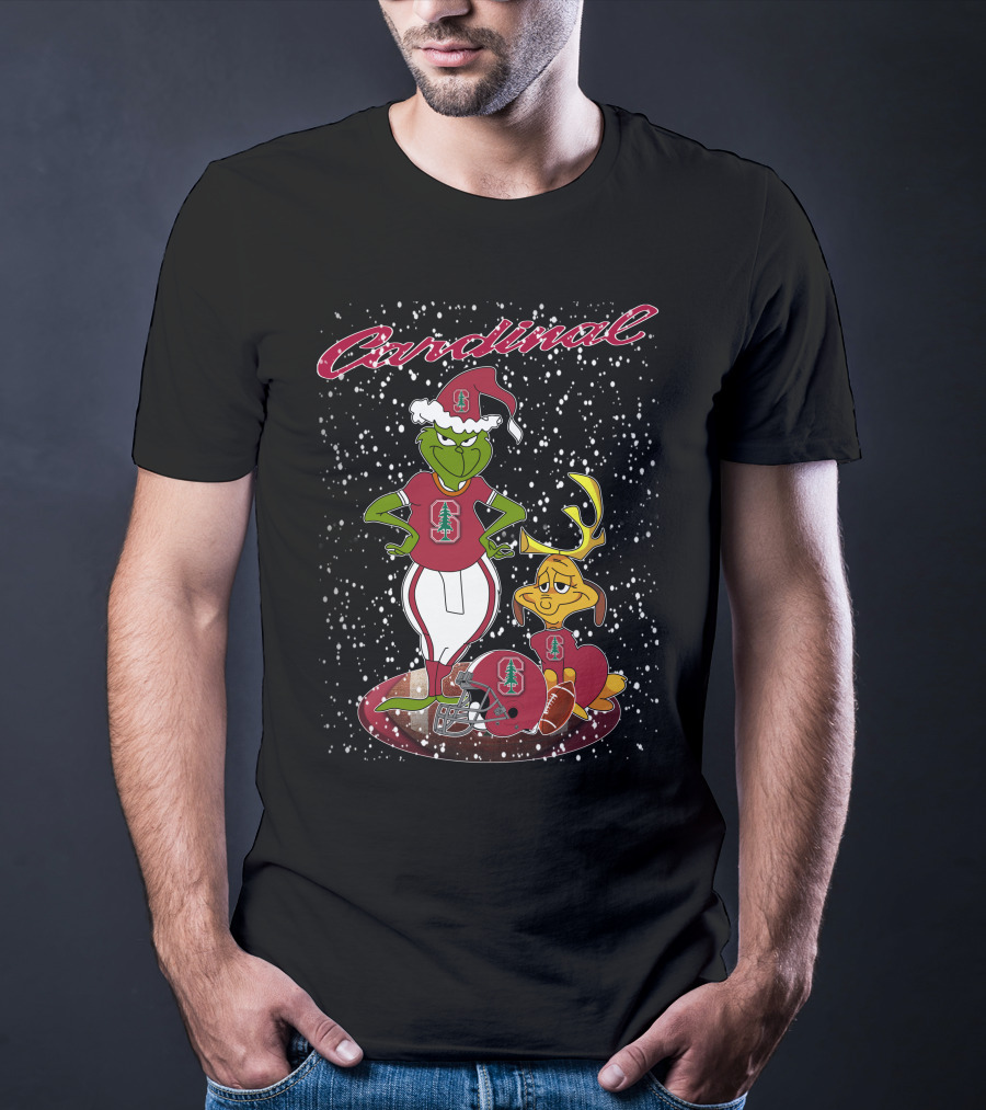 Grinchxmas Cardinal Stanford Football Holiday T-Shirt