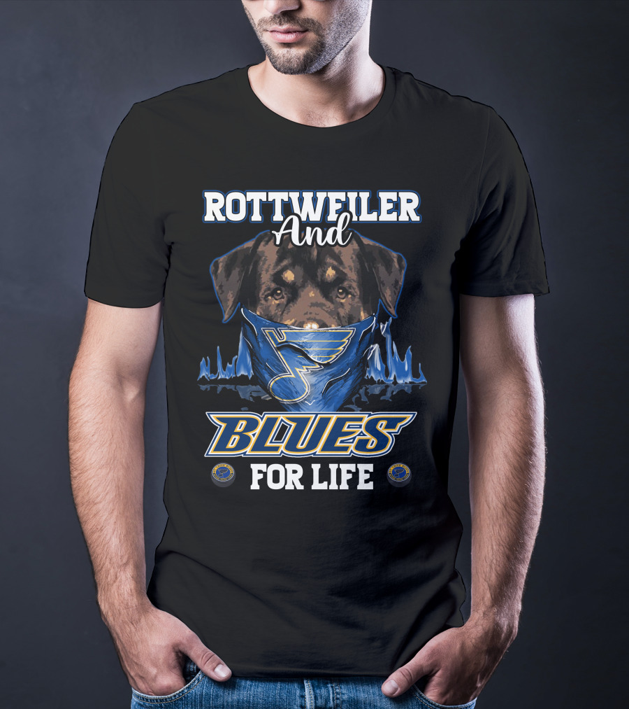 Rottweiler And Blues For Life St. Louis T-Shirt
