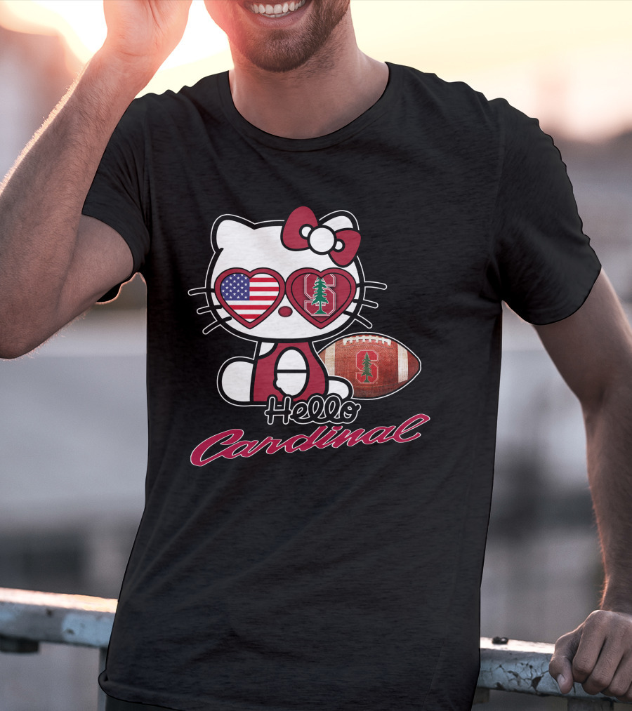Hello Kitty Stanford Cardinal Football USA T-Shirt