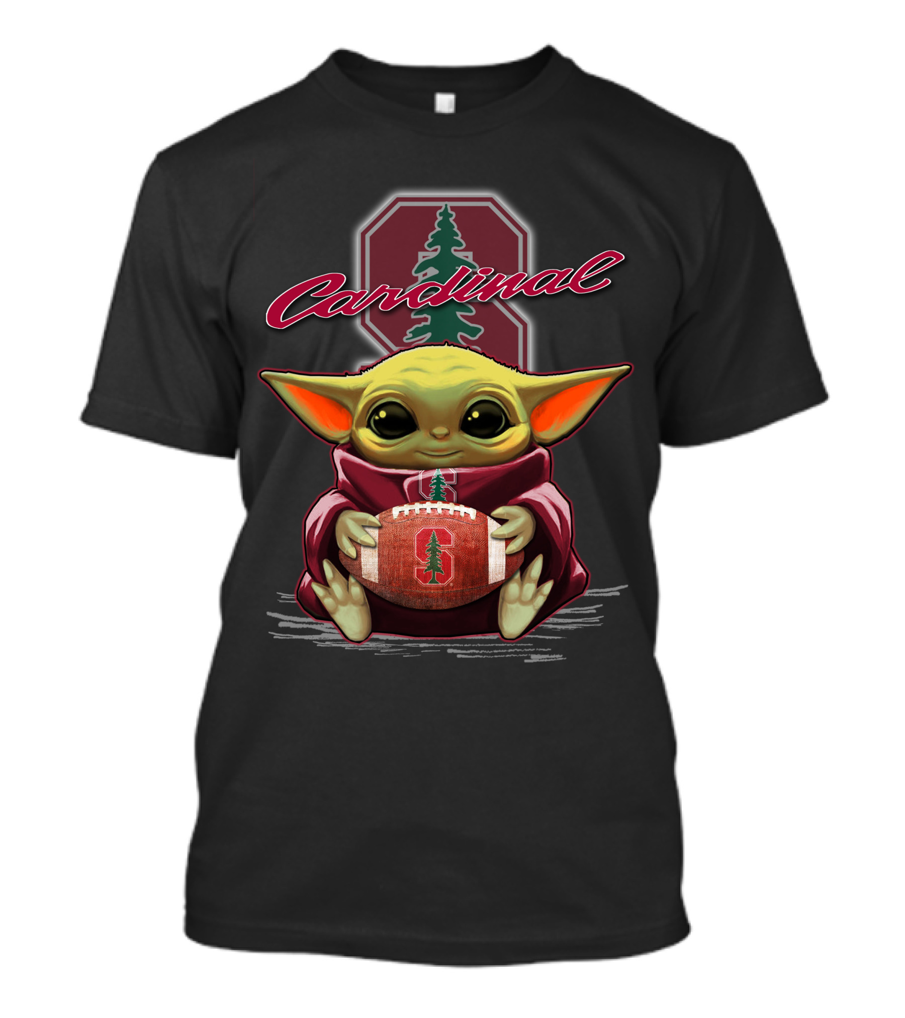 Yoda Stanford Cardinal Football T-Shirt