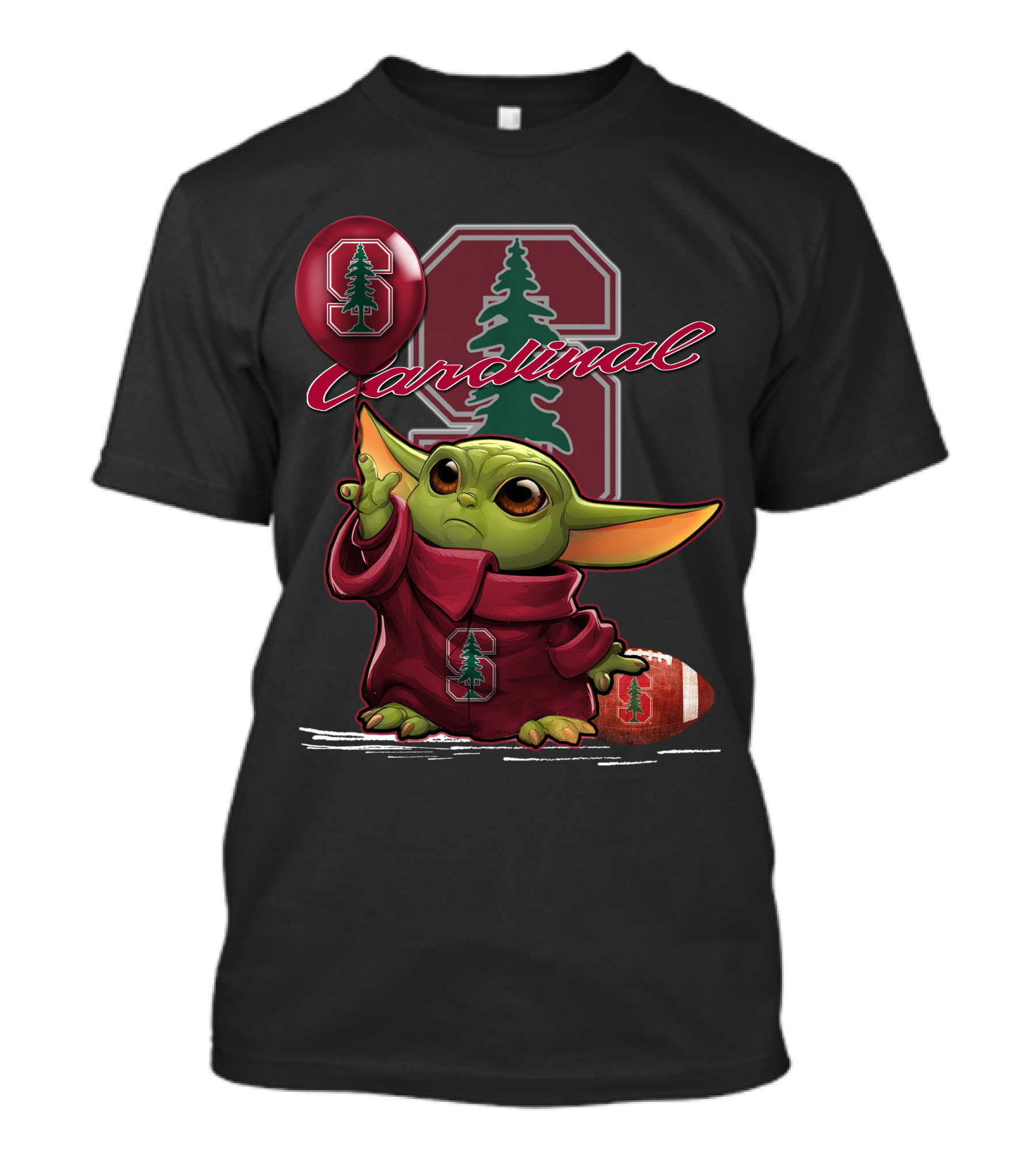 Yoda Stanford Football Cardinal Balloon Baby Jedi Sports Fan T-Shirt