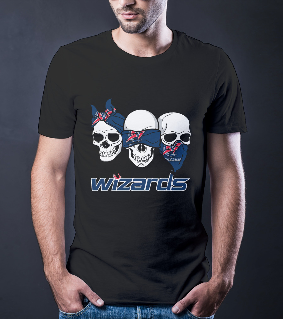 Washington Wizards Three Bandana Skulls T-Shirt