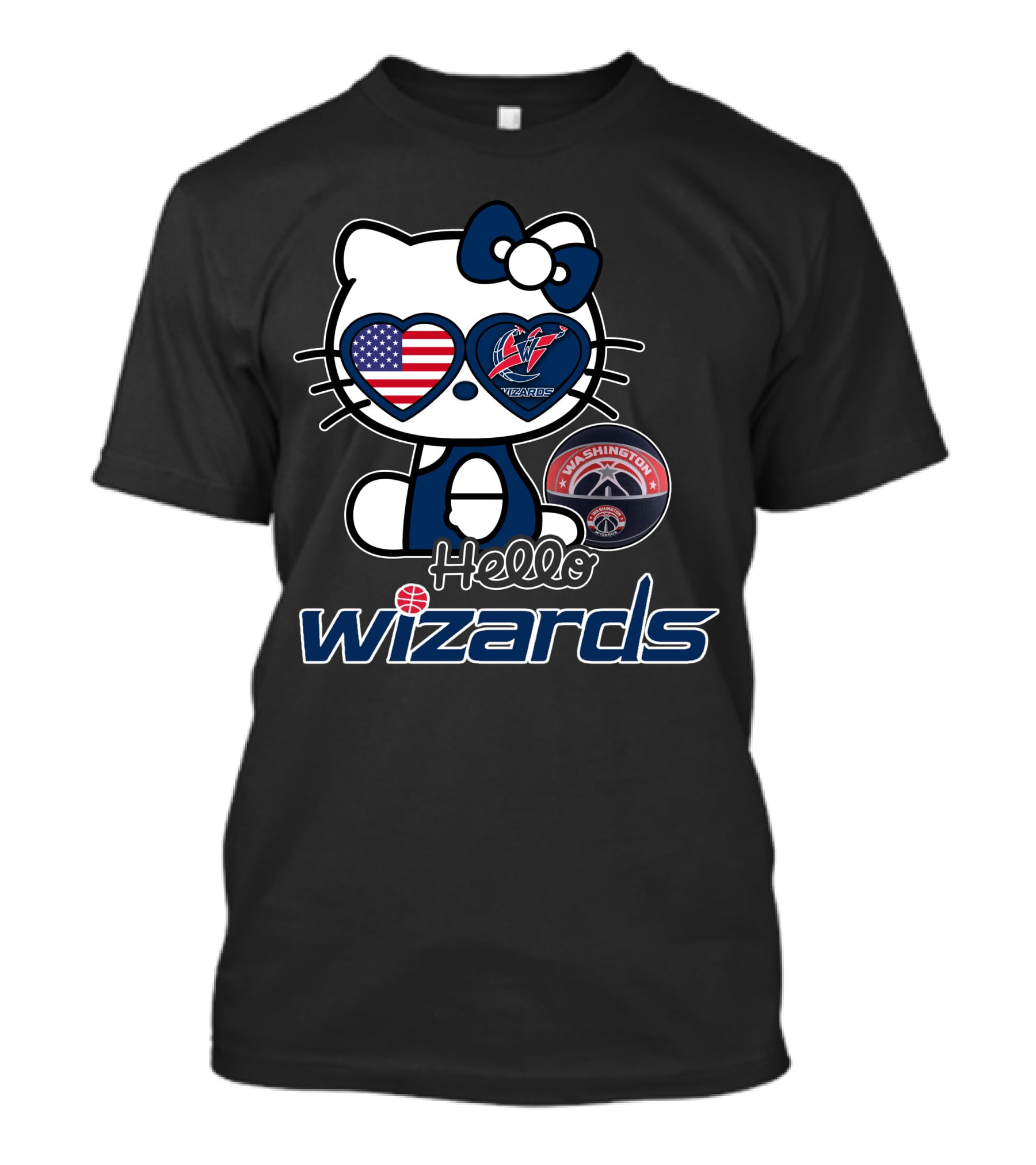 Hello Kitty Washington Wizards USA Fan T-Shirt