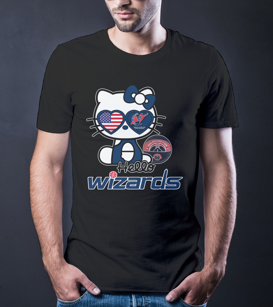 Hello Kitty Washington Wizards USA Fan T-Shirt
