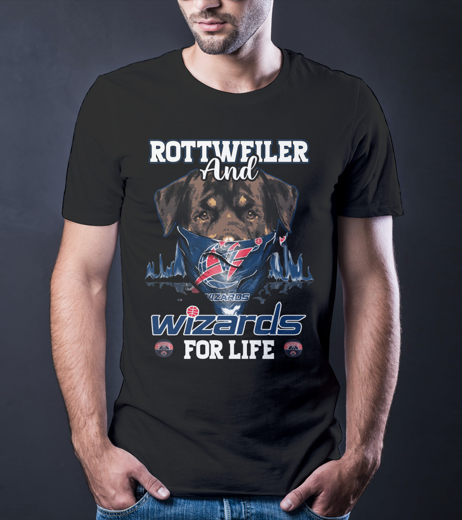 Rottweiler And Wizards For Life Washington Wizards T-Shirt