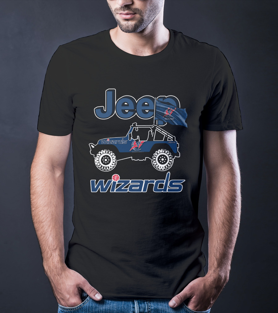 Jeep Wizards Basketball Washington Team Collaboration T-Shirt