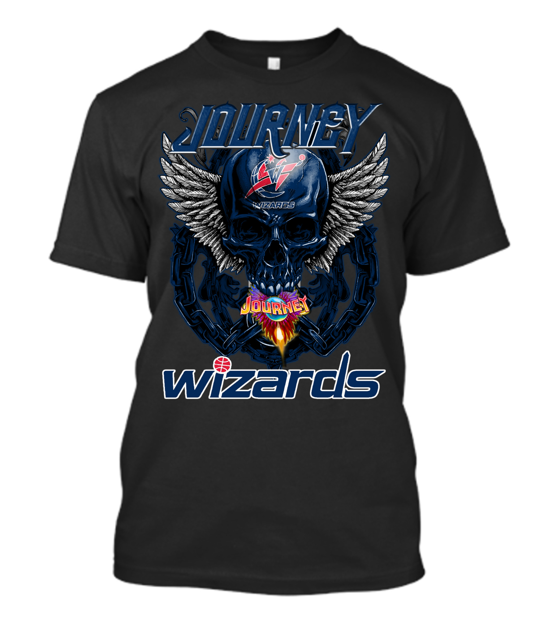 Journey Wizards Skull Wings Basketball T-Shirt