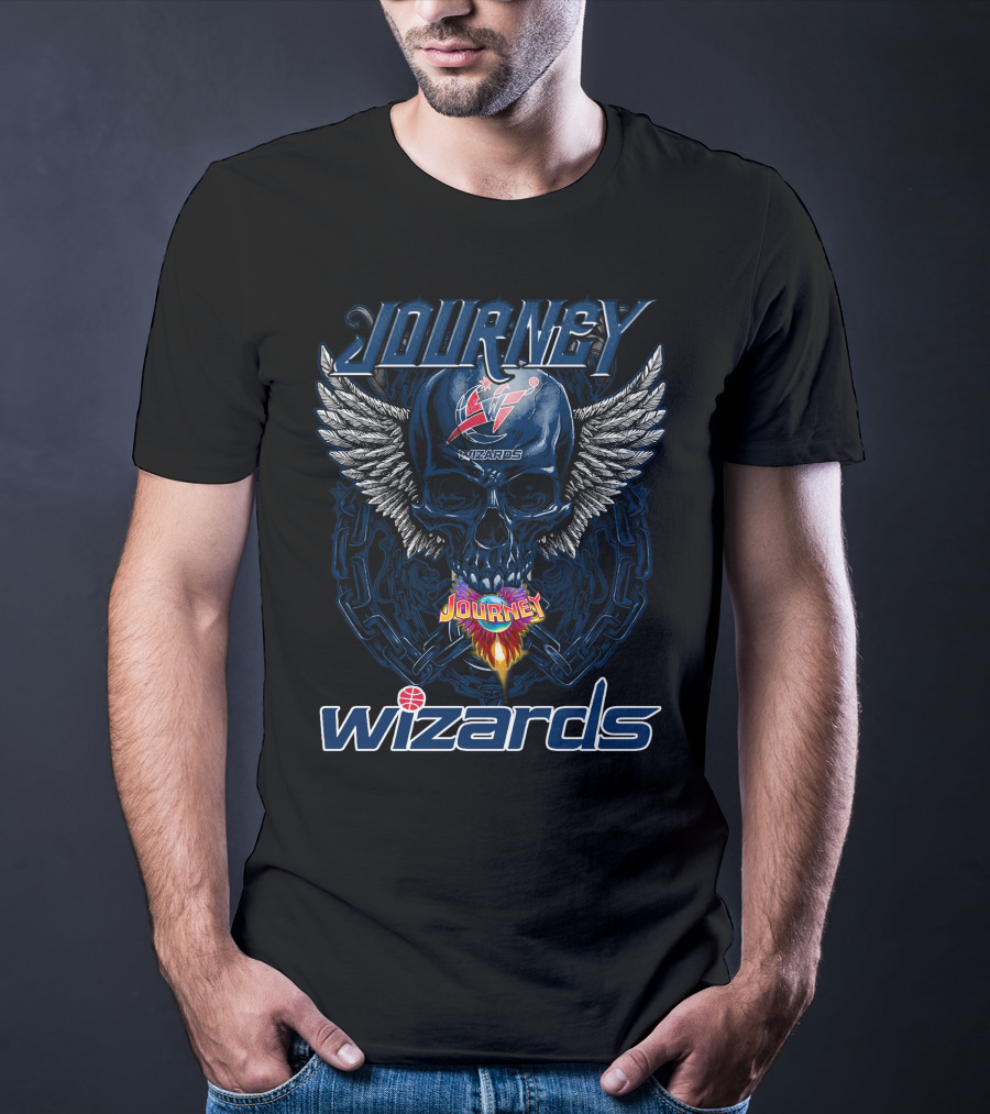 Journey Wizards Skull Wings Basketball T-Shirt