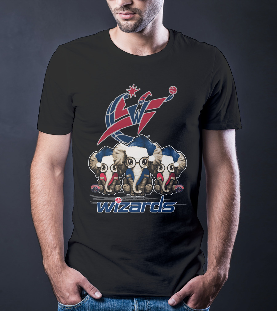 Washington Wizards Christmas Elephants T-Shirt