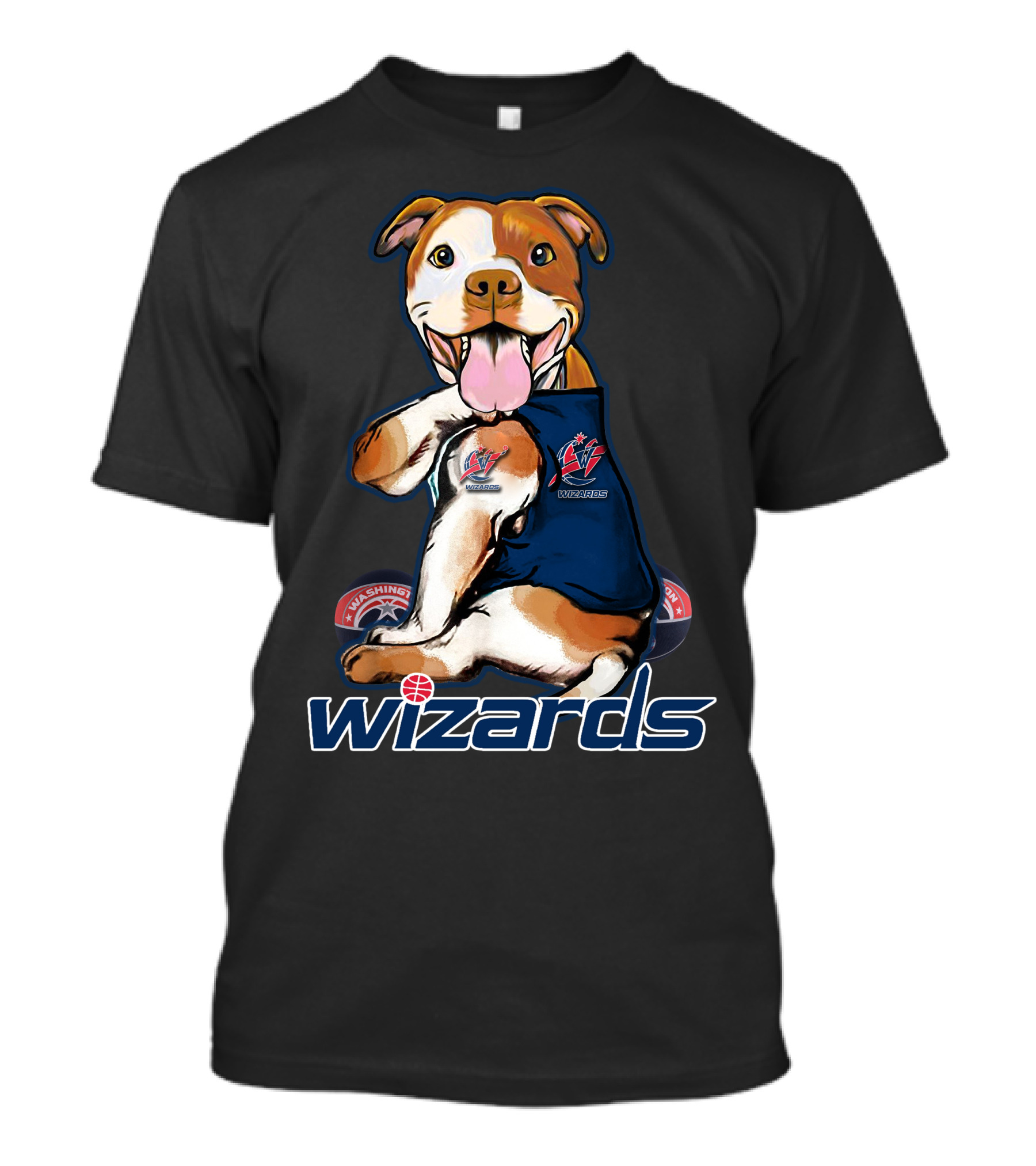 Washington Wizards Pitbull Fan Basketball Mascot T-Shirt