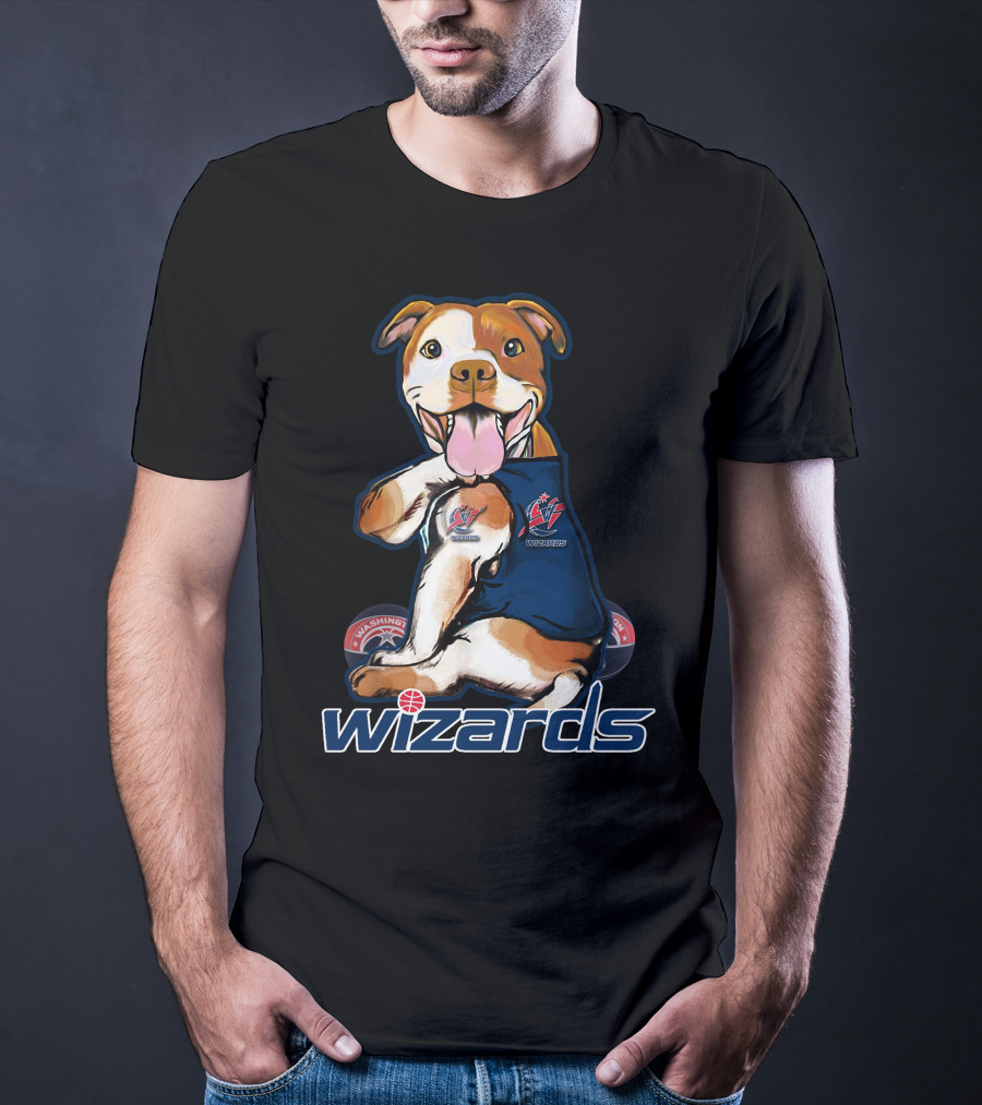 Washington Wizards Pitbull Fan Basketball Mascot T-Shirt