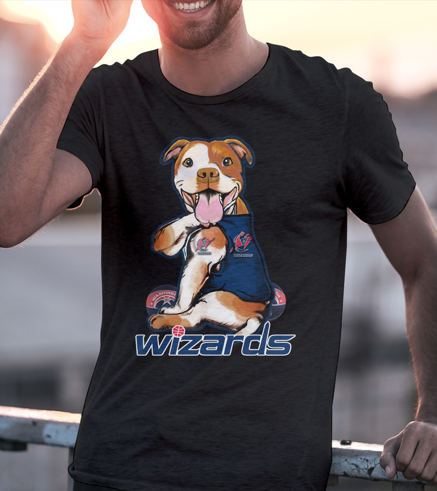 Washington Wizards Pitbull Fan Basketball Mascot T-Shirt