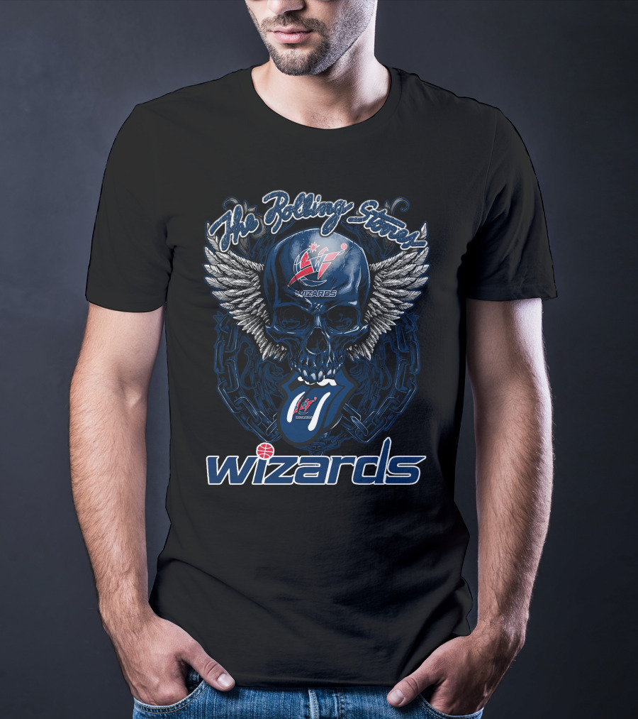 The Rolling Stones Washington Wizards Skull Logo Collaboration T-Shirt