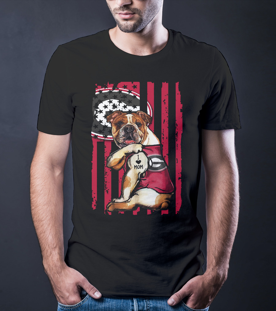 I ♥ Mom Georgia Bulldogs Bulldog Football Pride T-Shirt