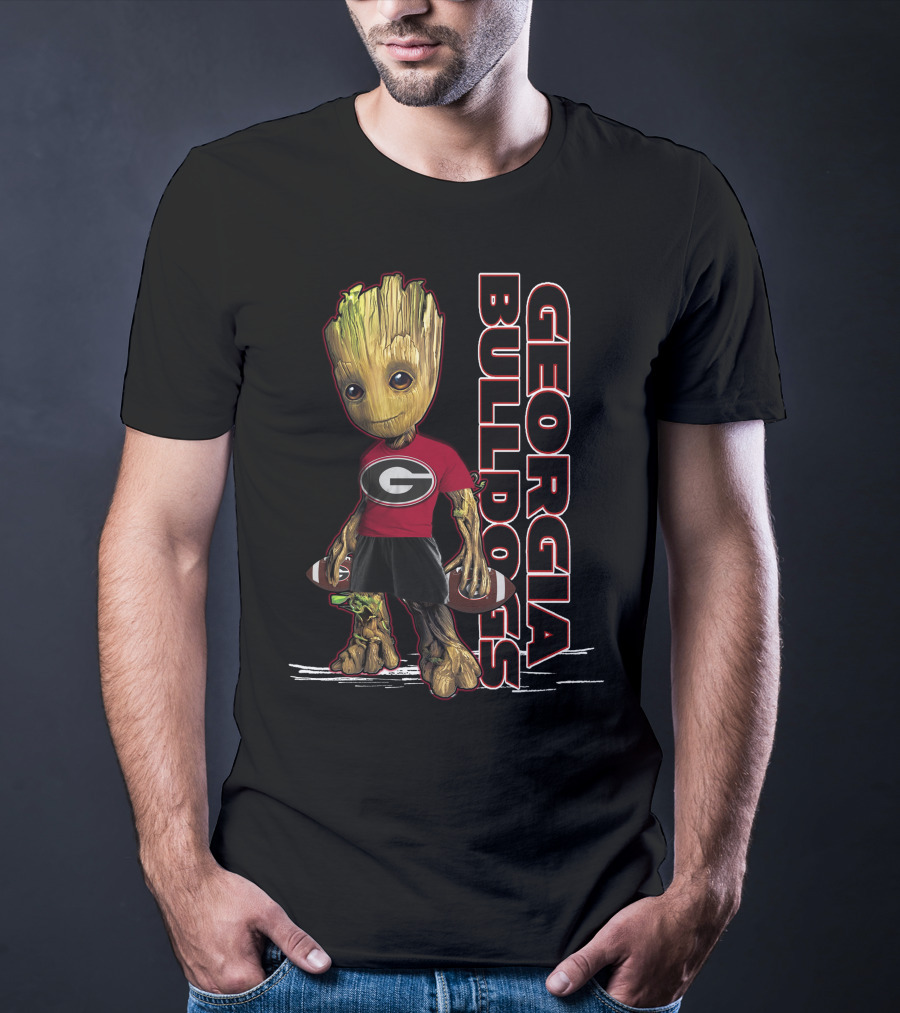 Groot Georgia Bulldogs Football Team Fan T-Shirt
