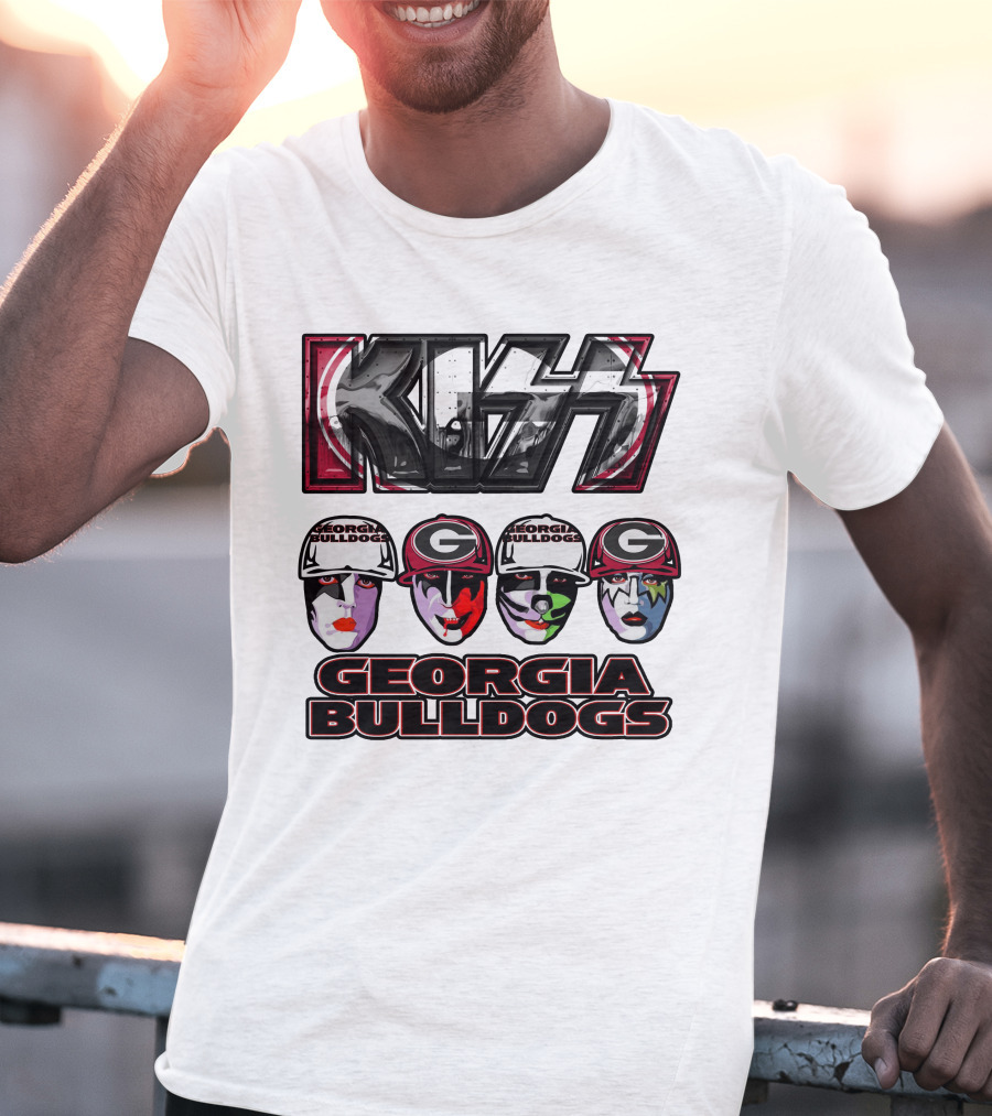 KISS Georgia Bulldogs Mascots Rock Band Makeup T-Shirt